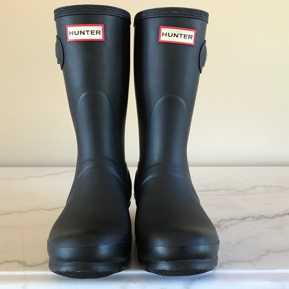 HUNTER BLACK ORIGINAL SHORT RAIN BOOTS - Picture 5 of 11